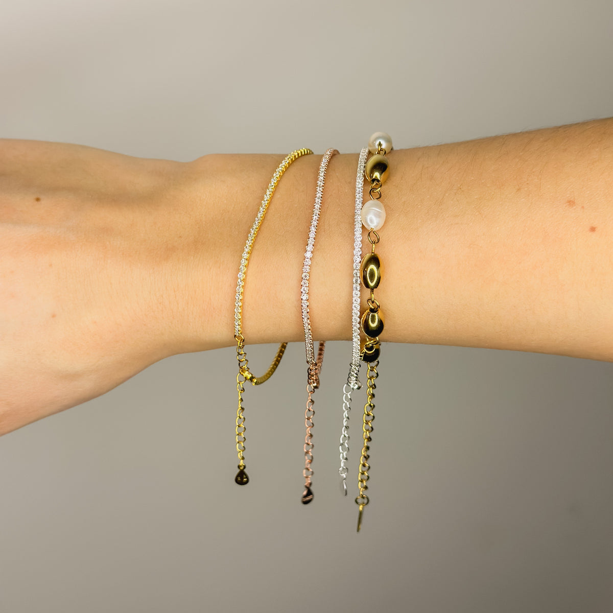Pulsera de tenis de plata de ley