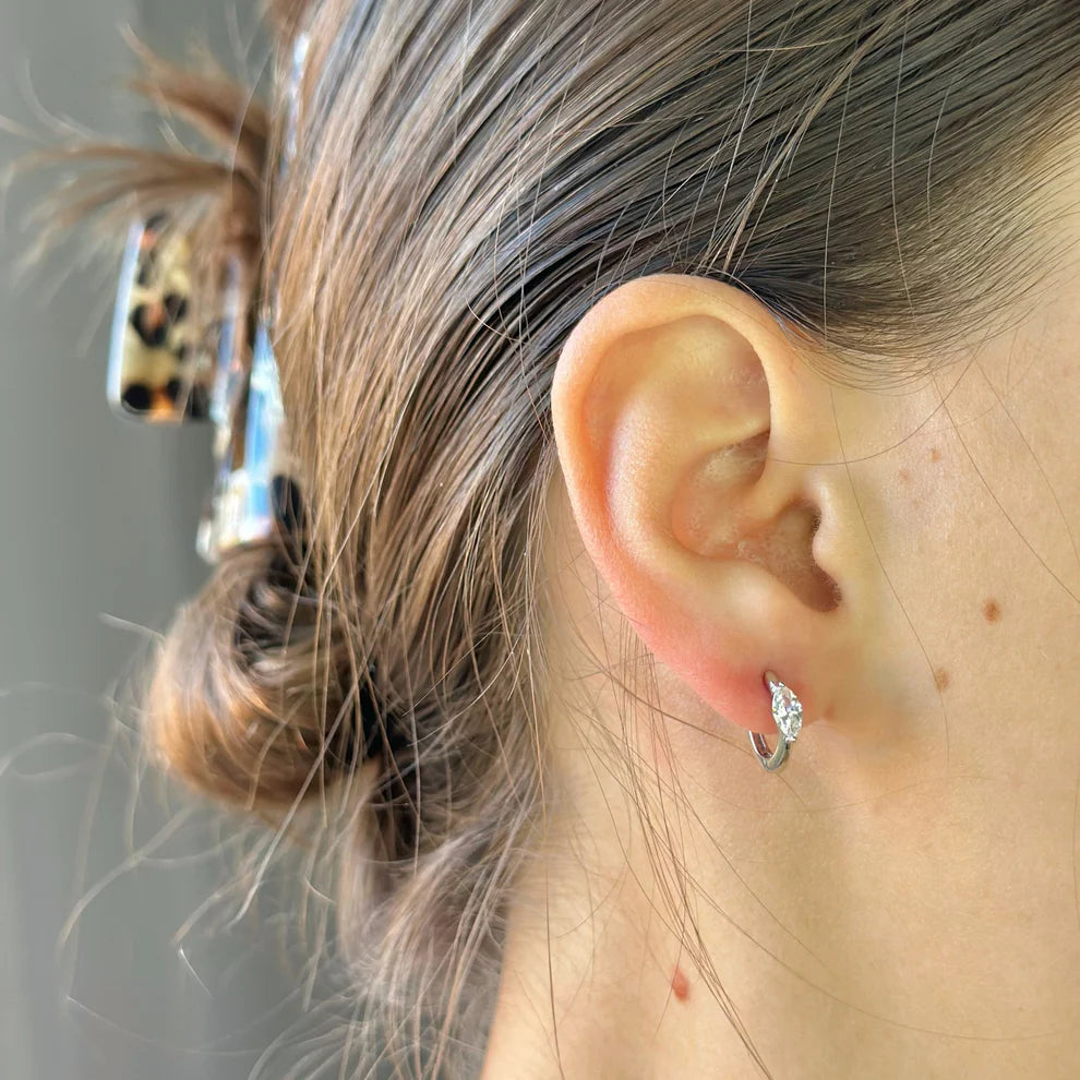 Aros de plata de ley con circonitas cúbicas