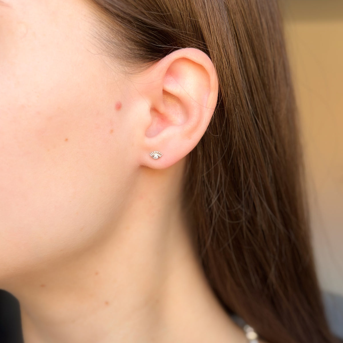 Pendientes de plata de ley Eye Glow