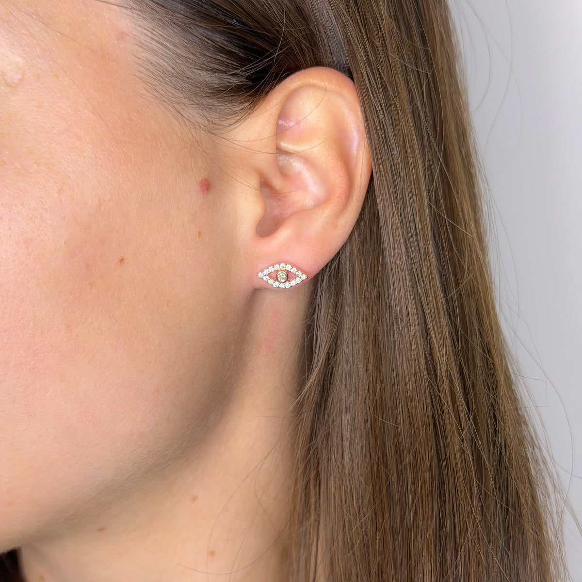 Pendientes de plata de ley Eye Glow