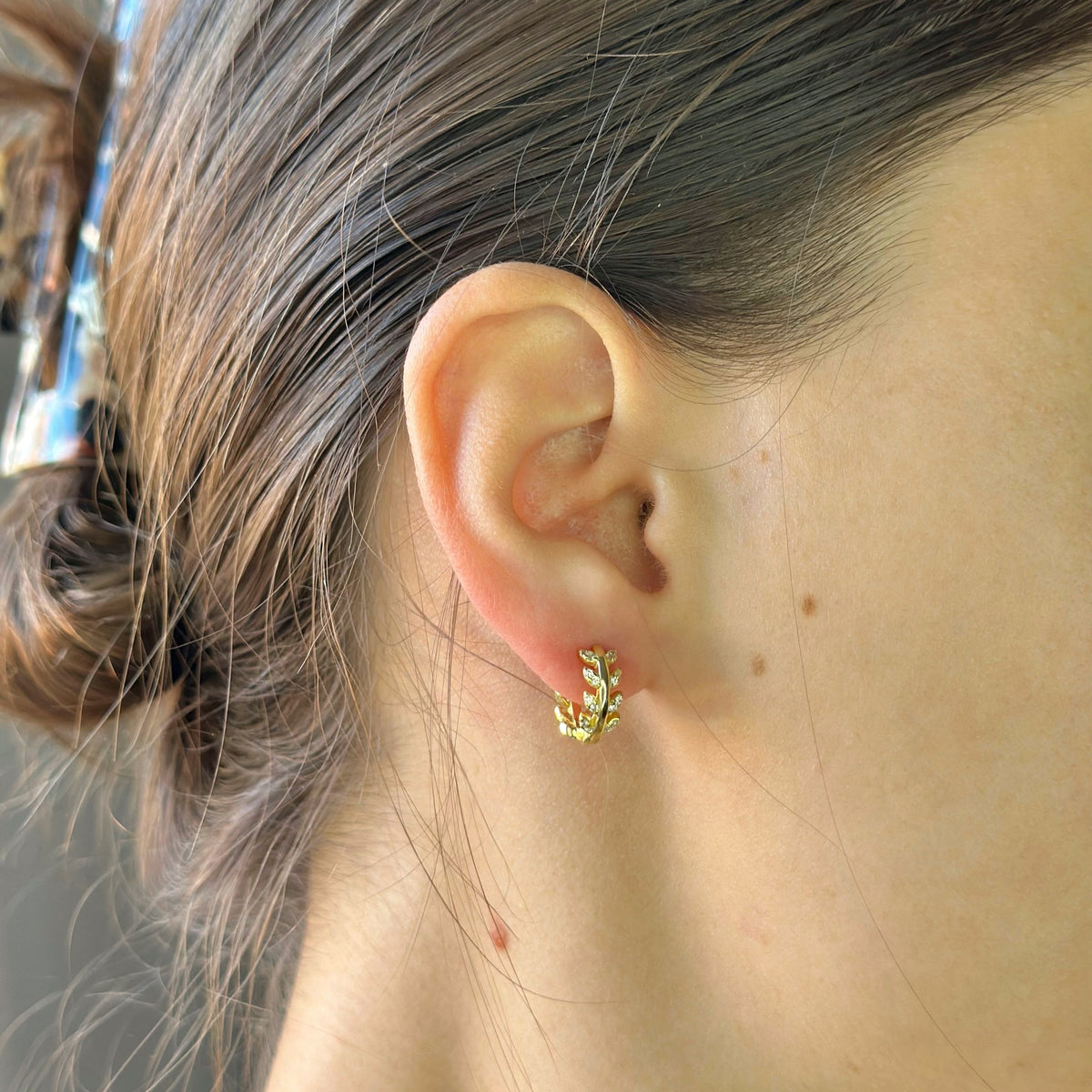 Aros de plata de ley con circonitas cúbicas
