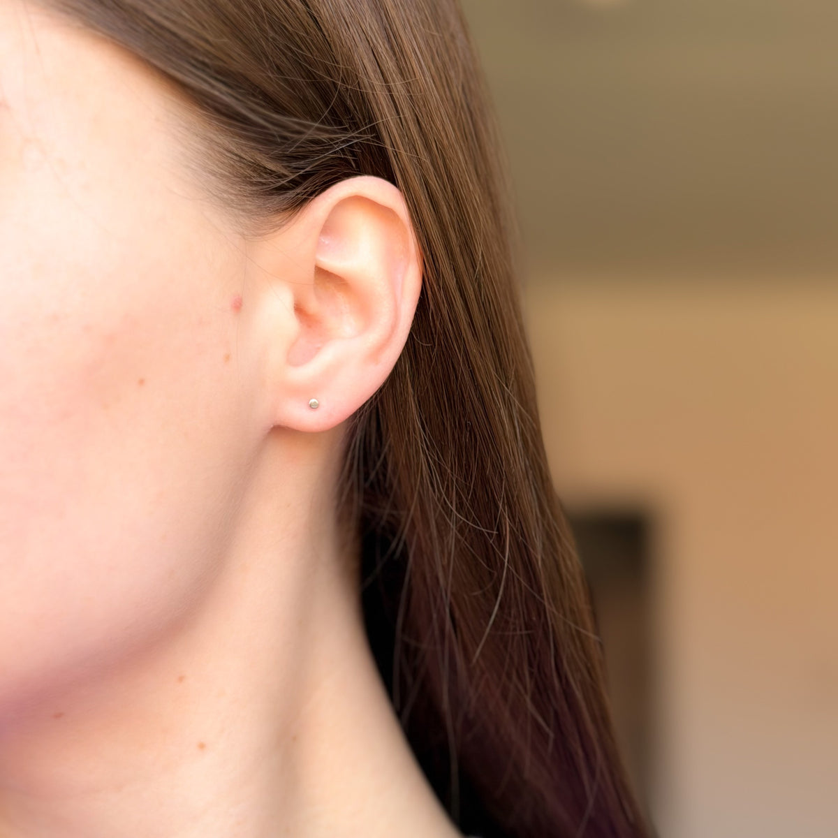 Mini pendientes de plata de ley
