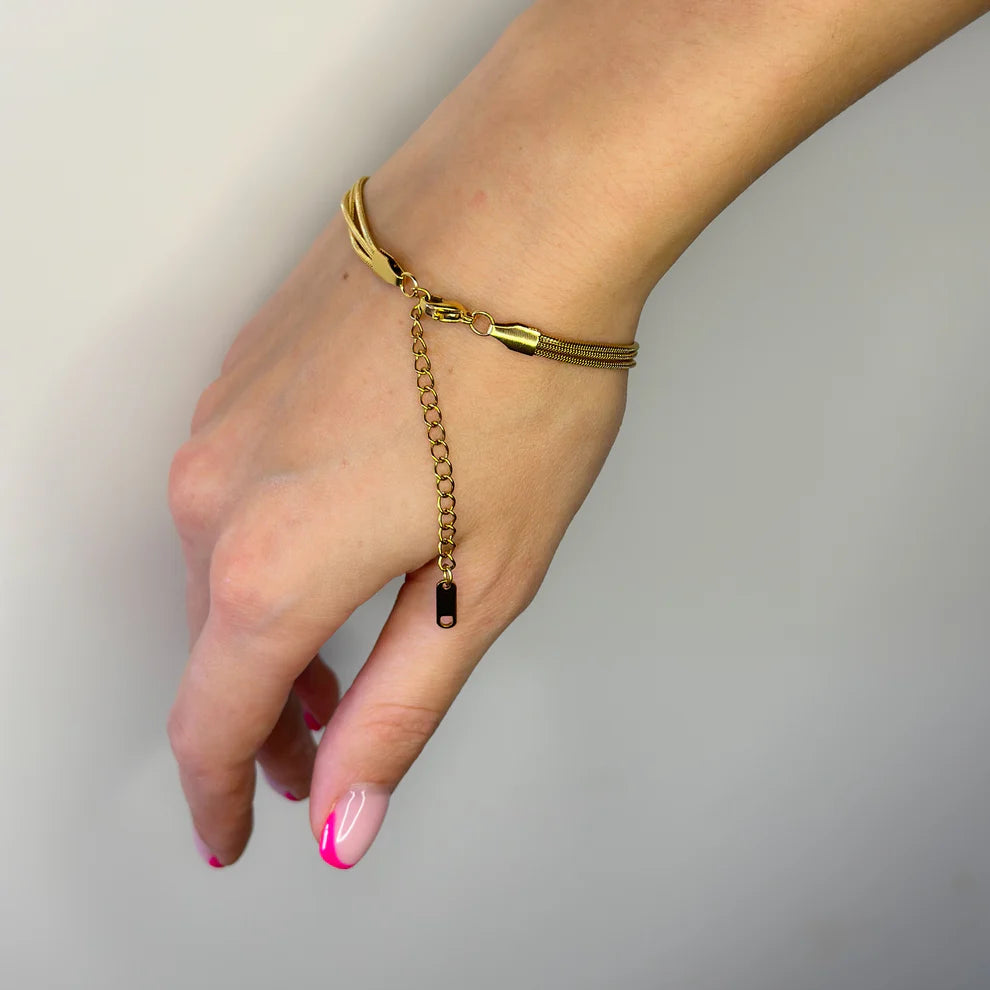 Pulsera de triple cadena