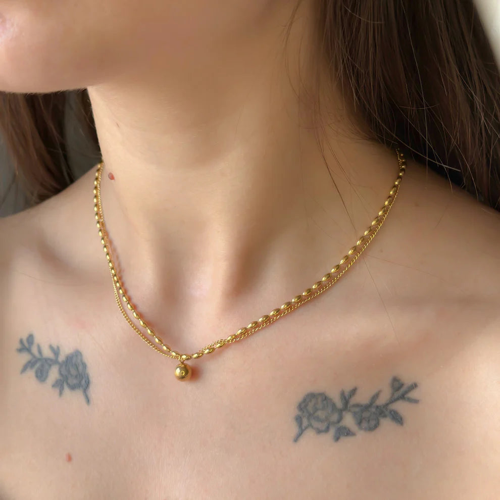 Collar de cuentas de doble fila