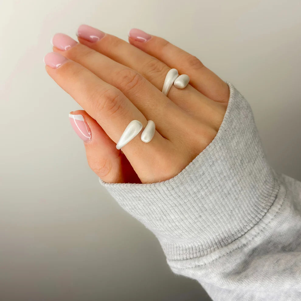 Anillo de plata de ley mate
