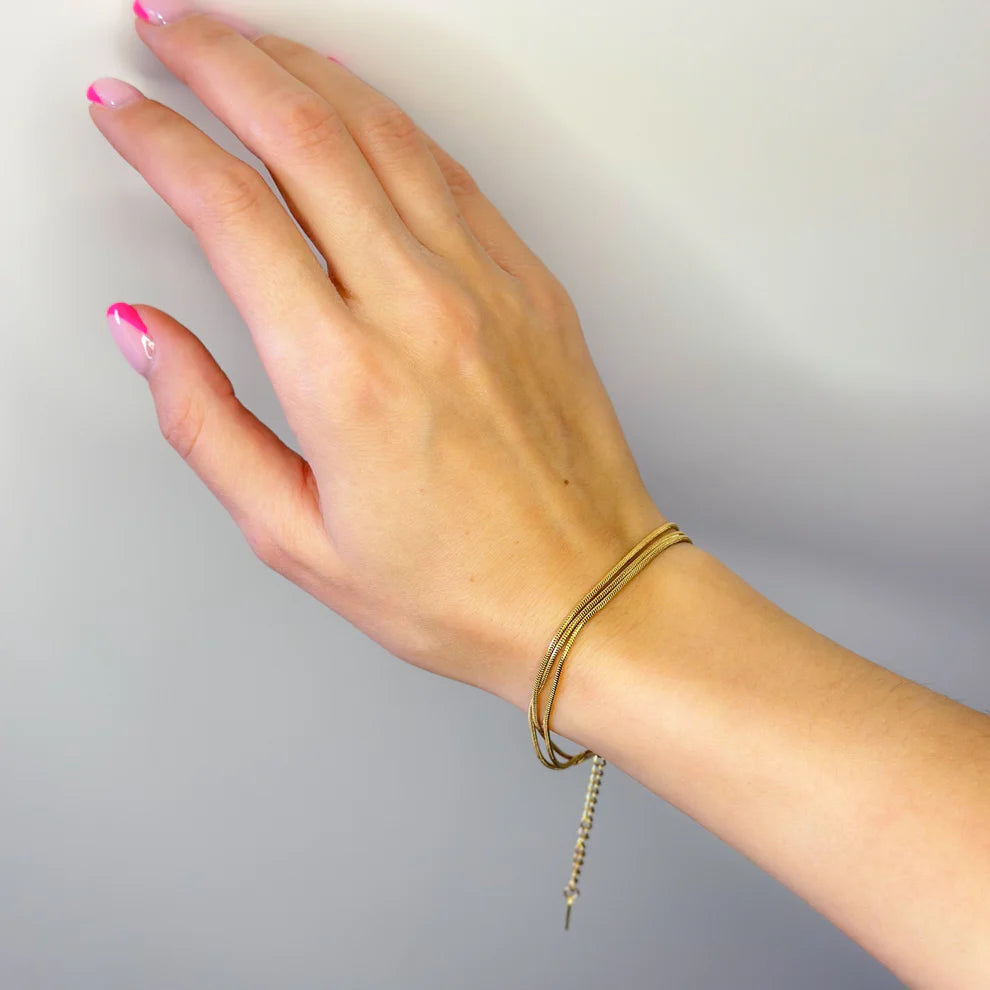 Pulsera de triple cadena