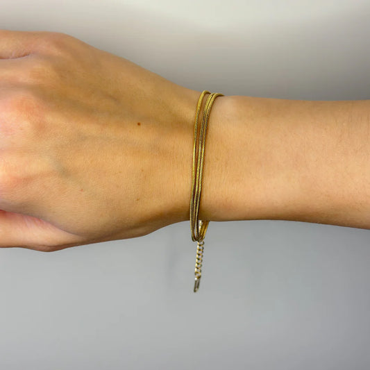 Pulsera de triple cadena
