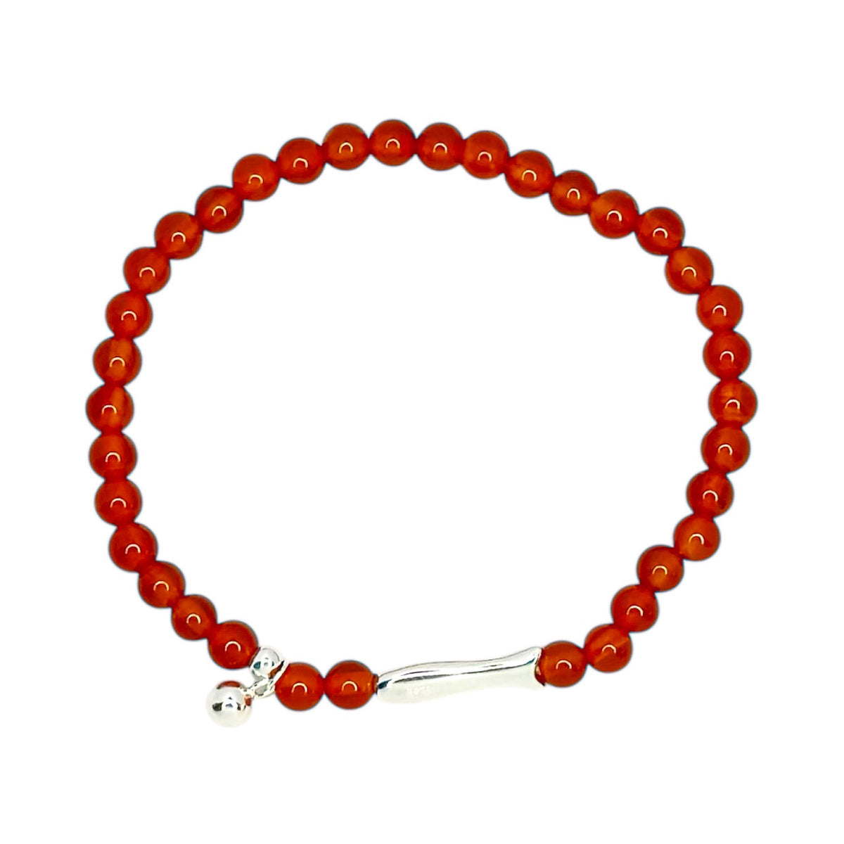 Pulsera de cuentas de plata de ley