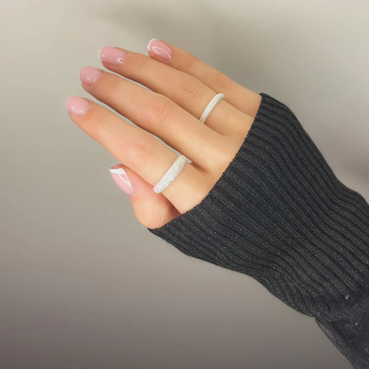 Anillo de banda de plata esterlina