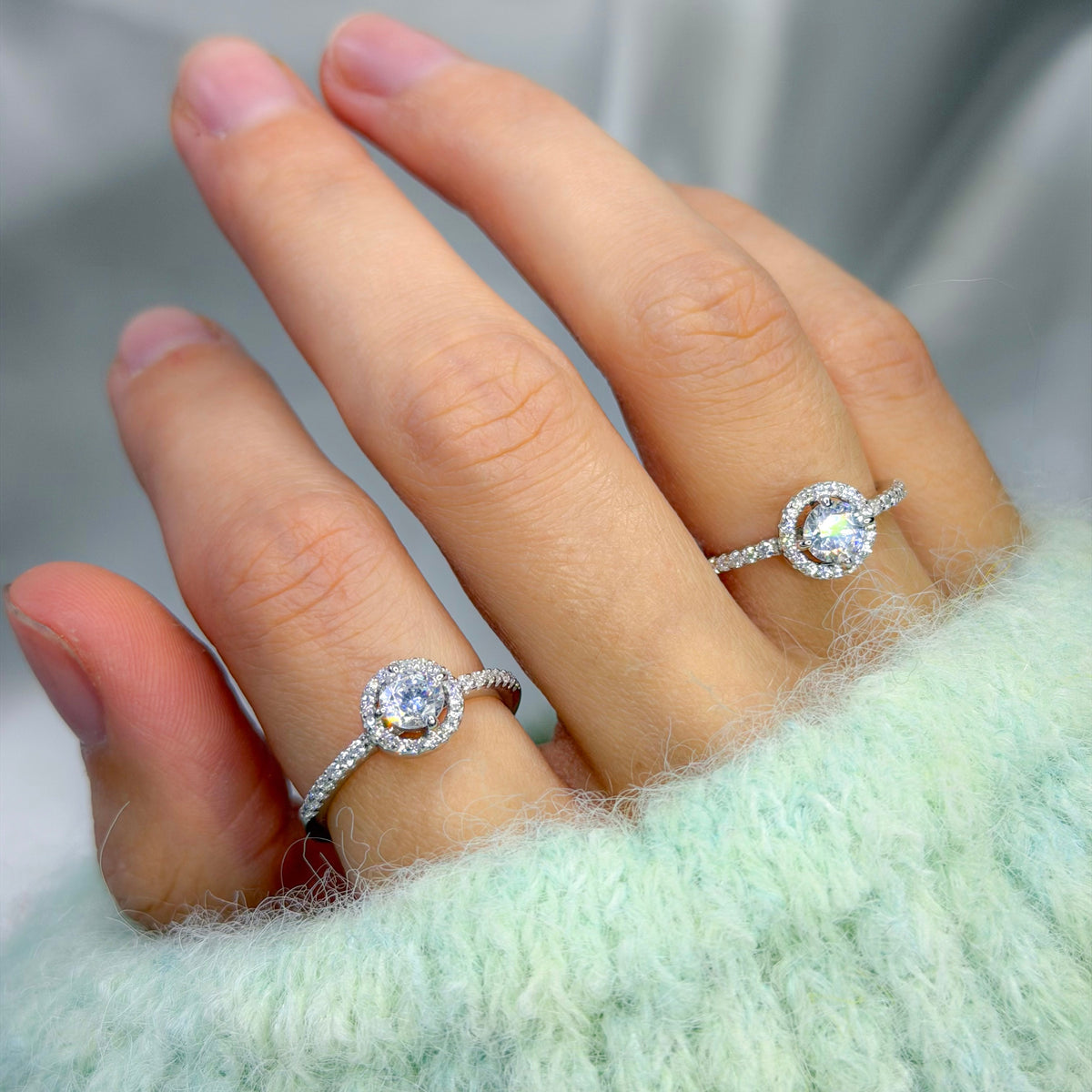 Anillo Soleste de plata de ley
