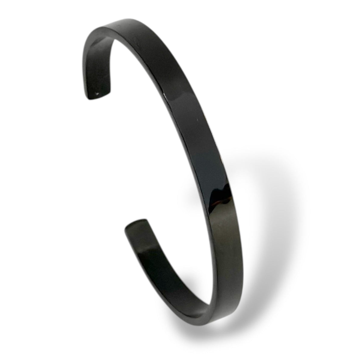 Hera – Brazalete chapado en oro negro (4 mm/6 mm)