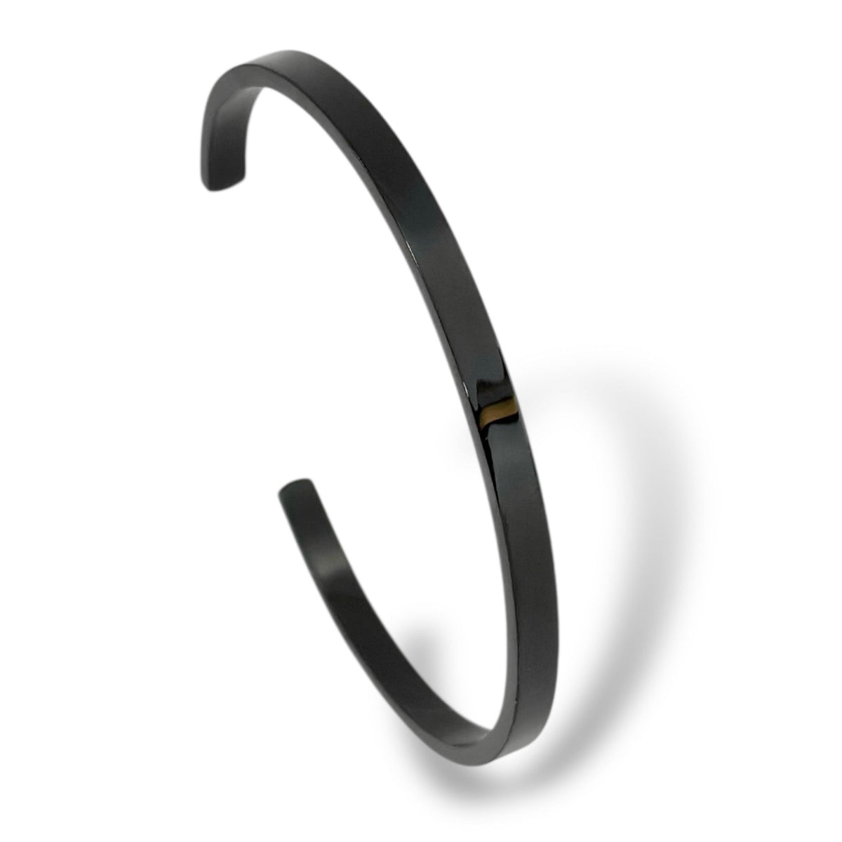 Hera – Brazalete chapado en oro negro (4 mm/6 mm)