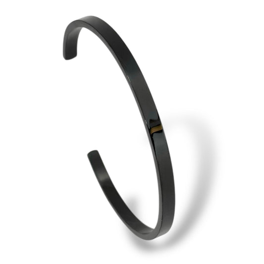Hera – Brazalete chapado en oro negro (4 mm/6 mm)