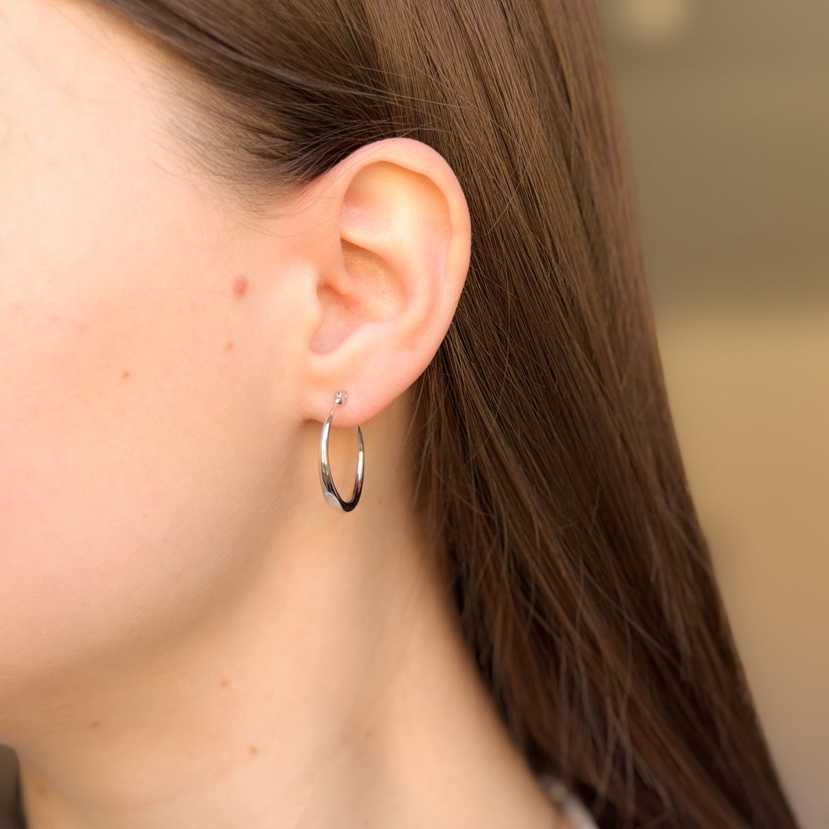 Aros con candado inglés en plata de ley
