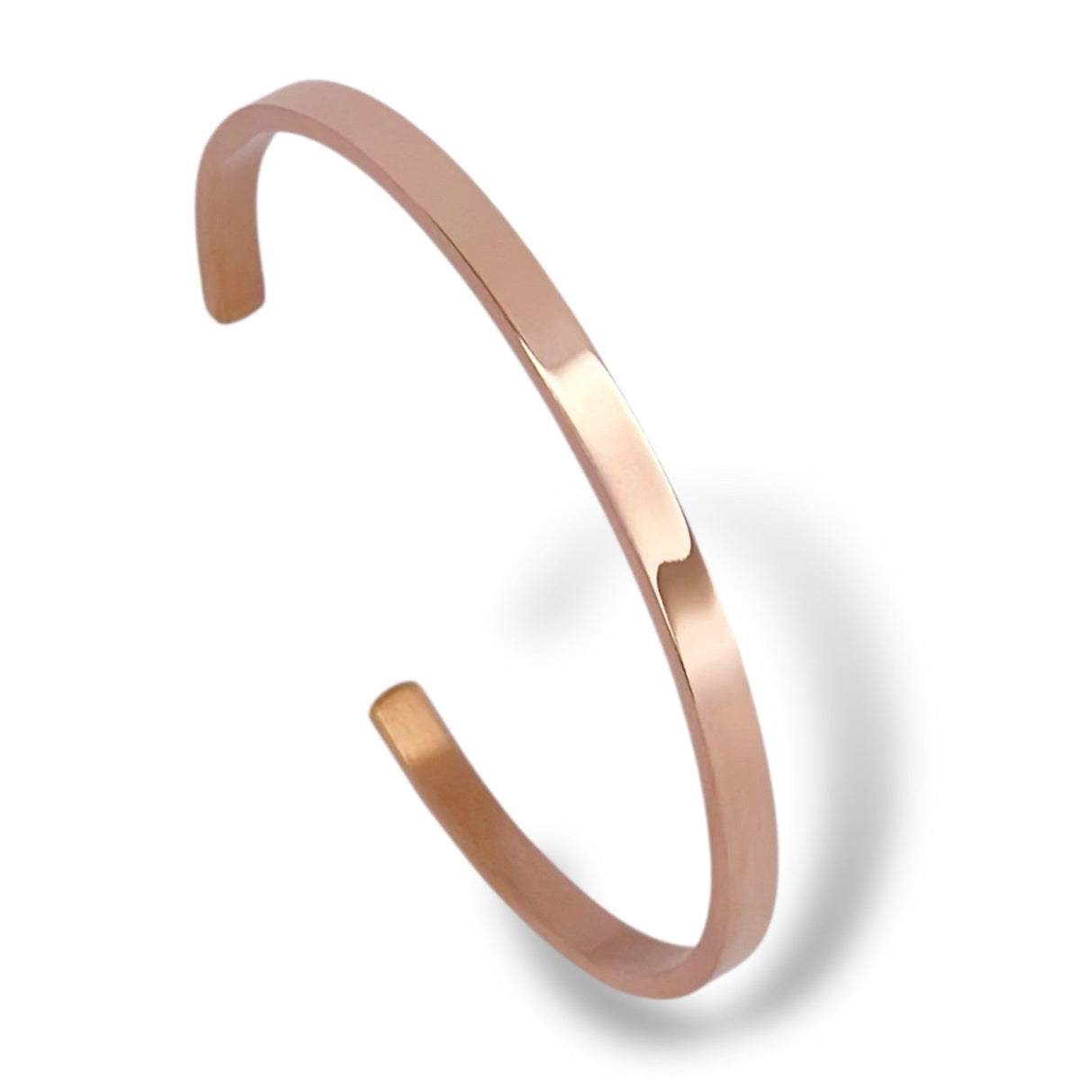 Hera – Brazalete chapado en oro rosa (4 mm / 6 mm)
