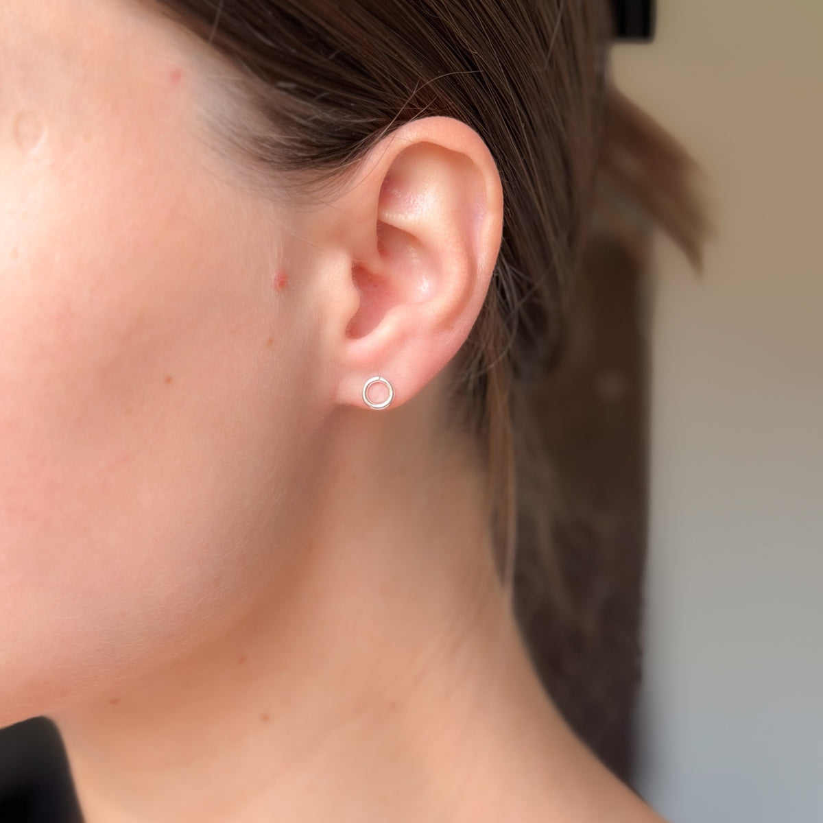 Pendientes de Plata de Ley con Diseño XO