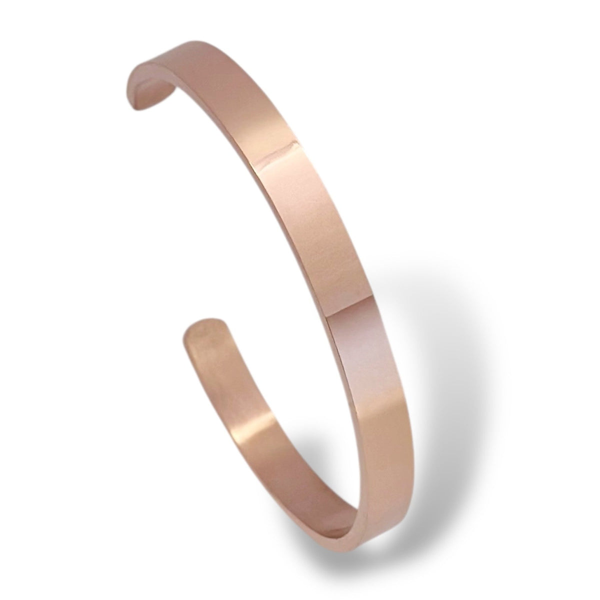 Hera – Brazalete chapado en oro rosa (4 mm / 6 mm)