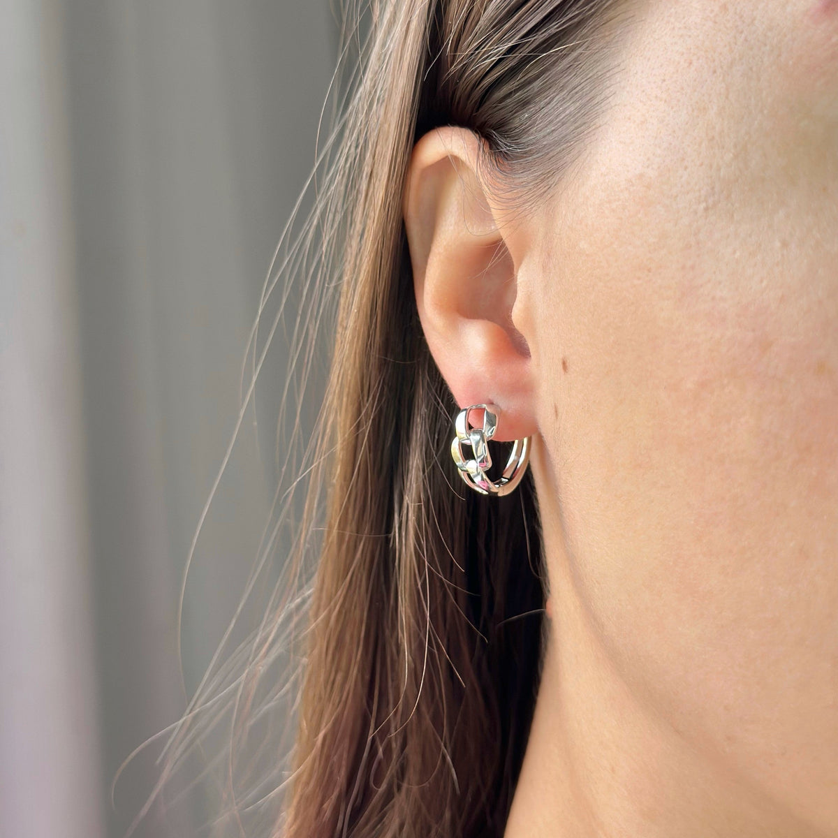 Aros de cadena Deirdre de plata de ley