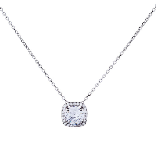 Collar de plata de ley con circonitas