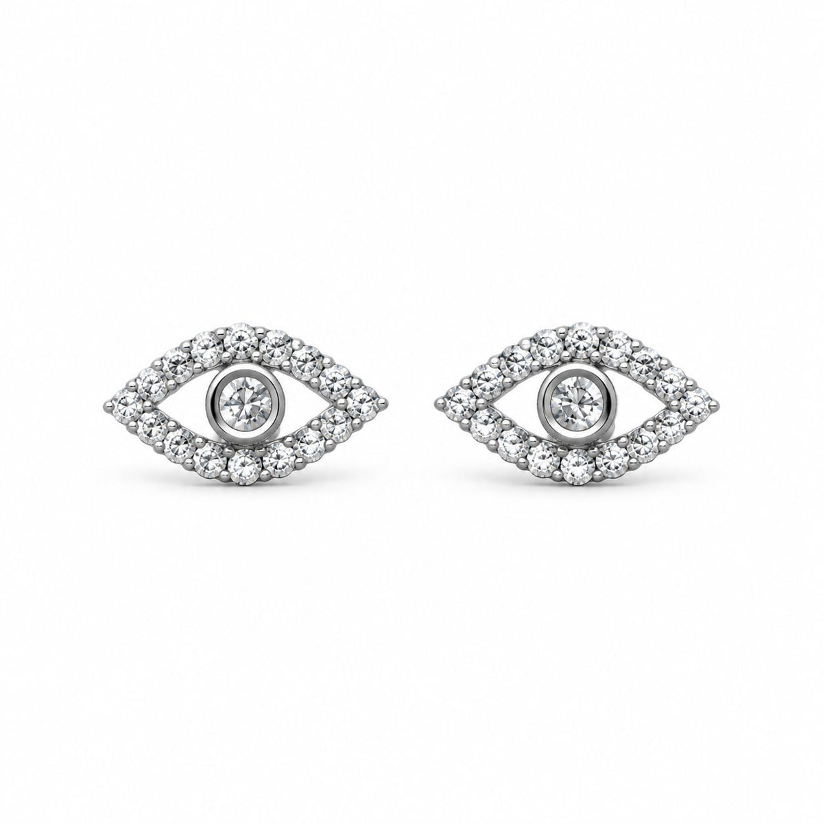 Pendientes de plata de ley Eye Glow