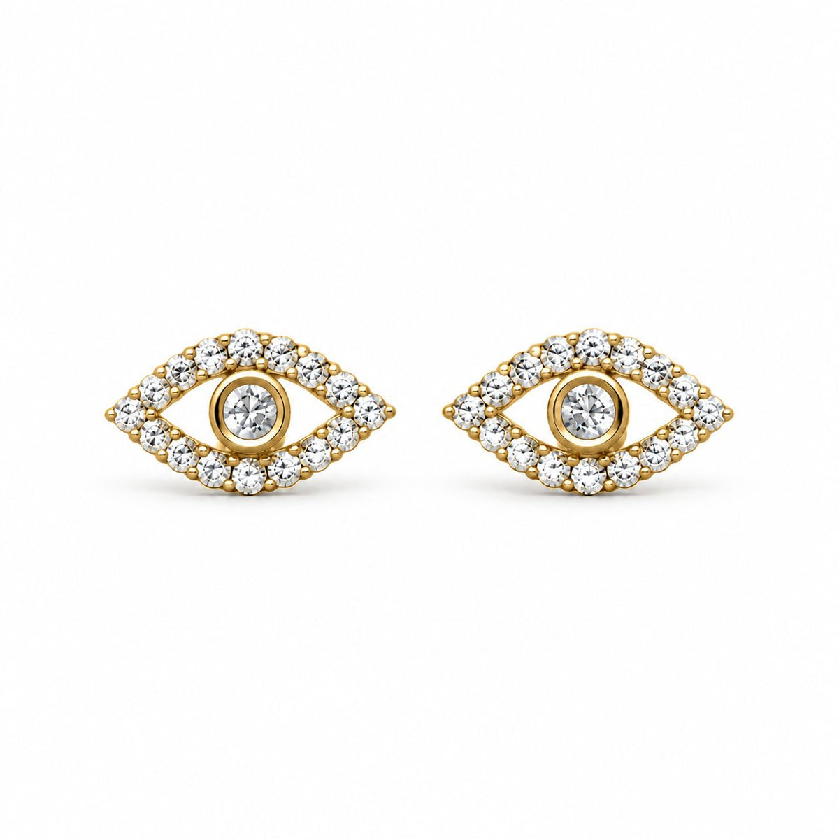 Pendientes de plata de ley Eye Glow