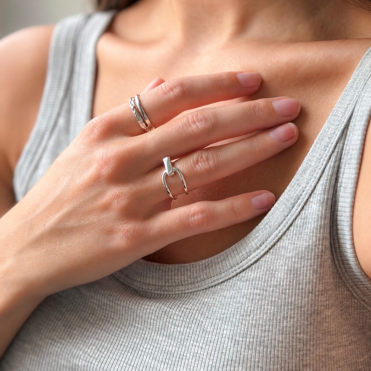 Anillo de plata «Marea»